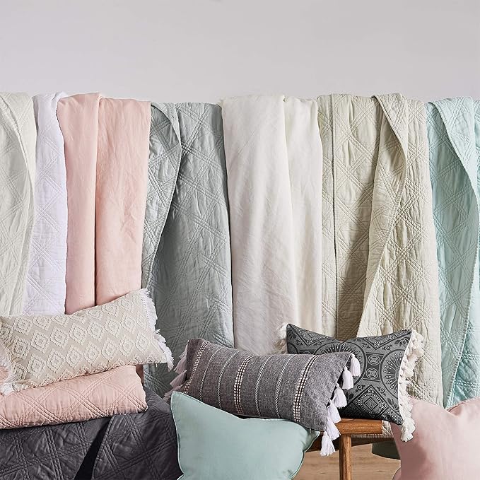 Levtex Home - 100% French Flax Linen - Full/Queen Duvet Cover - French Flax Washed Linen - Natural - Duvet Cover Size (90x94in.)