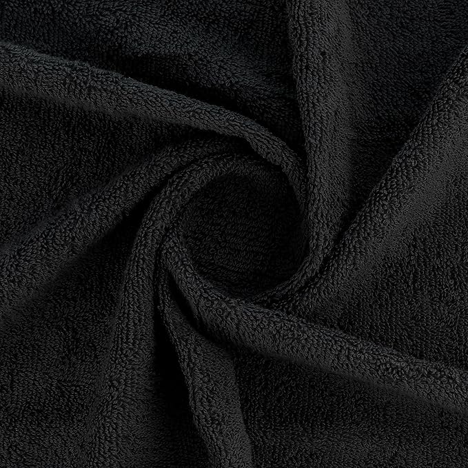 CASA COPENHAGEN He & She 4Pcs 100% Egyptian Cotton Large Designer Towels Gift Set- Pinstripe - Grey Violet, 550 GSM, 55"x27", 4Bath Towels for Bathroom (Box Pack, Set for Women & Men)