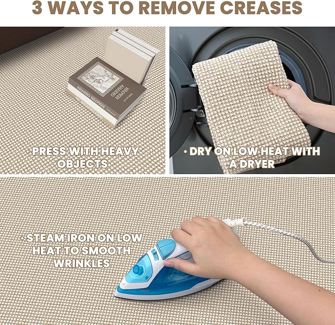 EARTHALL Runner Rug 3x16 Ft Washable Runners for Hallways Extra Long Woven Non Slip Entryway Runner Braided Kitchen Runner Indoor Outdoor Carpet Runners for Hotels, Hall, Stair, Beige/Ivory