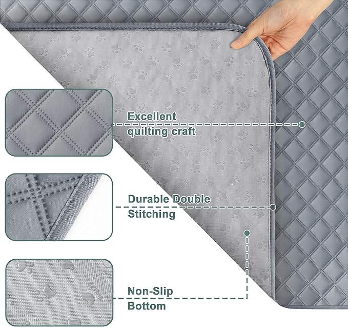 Eterish Reusable Washable Pee Pads for Dogs Extra Large 36'' x 72'' 2 Pack, Absorbent Pet Puppy Dog Training Pads Non-Slip, Waterproof Whelping Potty Pads for Dogs Leak-Proof