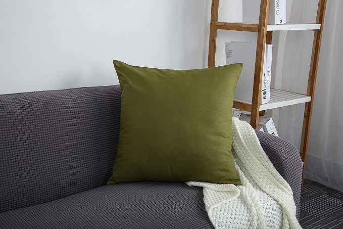 TangDepot 2-Pack Cotton Throw Pillow Covers 18x18 Orange | 100% cotton, same-color zip, machine wash & air dry. For living room, bedroom, office, car. 42 colors, 541 sizes. Cover only.