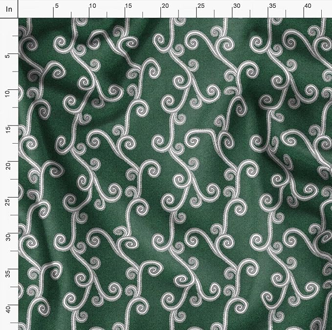 Soimoi African Print - Green, Canvas Fabric Material - 56 Inch Wide, 1 Yard, Unstitched Fabric for Upholstery, Bags, Workwear and Outdoor Gear.