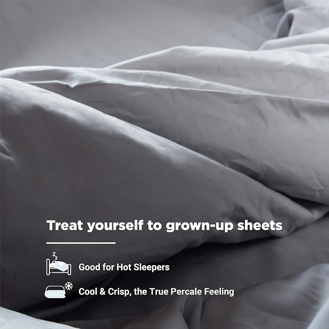 Fabdreams 100% Organic Cotton Standard Queen Pillowcases| 400 Thread Count | Luxury Hotel Collection | GOTS Certified Long Staple Cotton| Smoother Than Egyptian Cotton|Set of 2-20" x 30"|Light Gray
