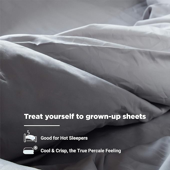 Fabdreams 100% Organic Cotton King Pillowcases | 400 Thread Count | Luxury Hotel Collection | GOTS Certified Long Staple Cotton | Soft & Smoother Than Egyptian Cotton | Set of 2-20" x 40" |Light Gray
