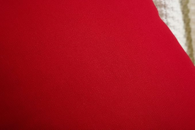 TangDepot 100% Cotton Solid Throw Pillow Cover 18x18 Christmas Red | 100% cotton, same-color zip, machine wash & air dry. For living room, bedroom, office, car. 42 colors, 227 sizes. Cover only.