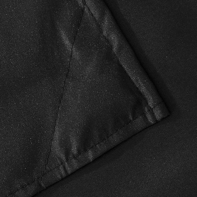 N&Y HOME Fabric Shower Curtain or Liner with Weighted Magnets - Hotel Quality Opaque Black Shower Curtain for Bathroom, Machine Washable, Water Repellent - Black, 72x72 (Pack of 2)