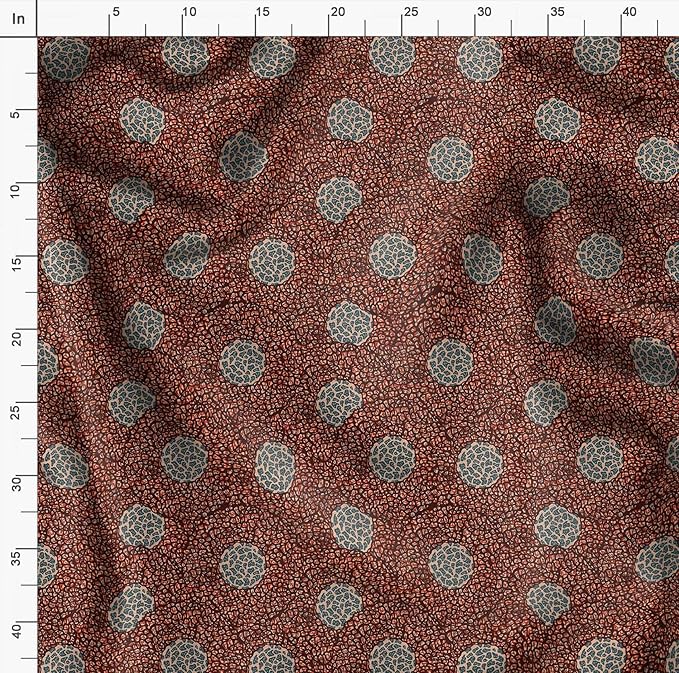 Soimoi Heavyweight Cotton Canvas Fabric Material - 56 Inch Wide, Red - Tribal Print, Ideal for Making Durable Tote Bags, Backpacks, Jackets, Upholstery, Cushions, Outdoor Furniture Covers, 1 Yard