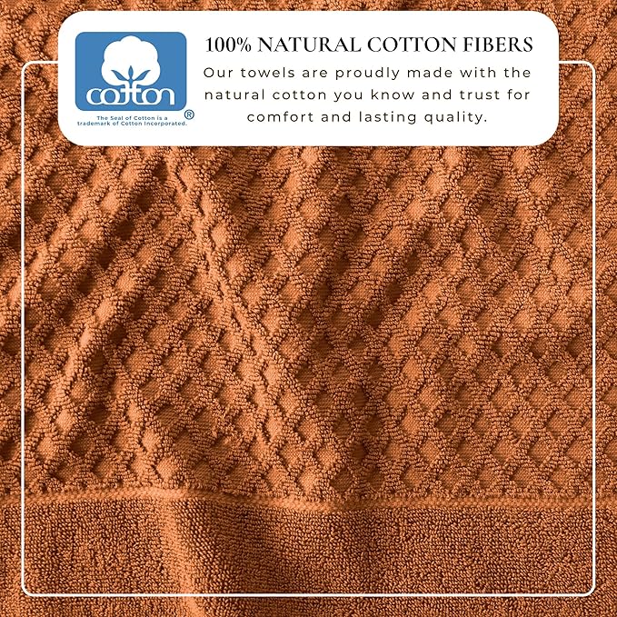 Great Bay Home Oversized Bath Sheets - 100% Cotton 2 Pack 68x35 Extra Large Towel - Absorbent, Durable, Quick-Dry Towels for Bathroom (Copper)