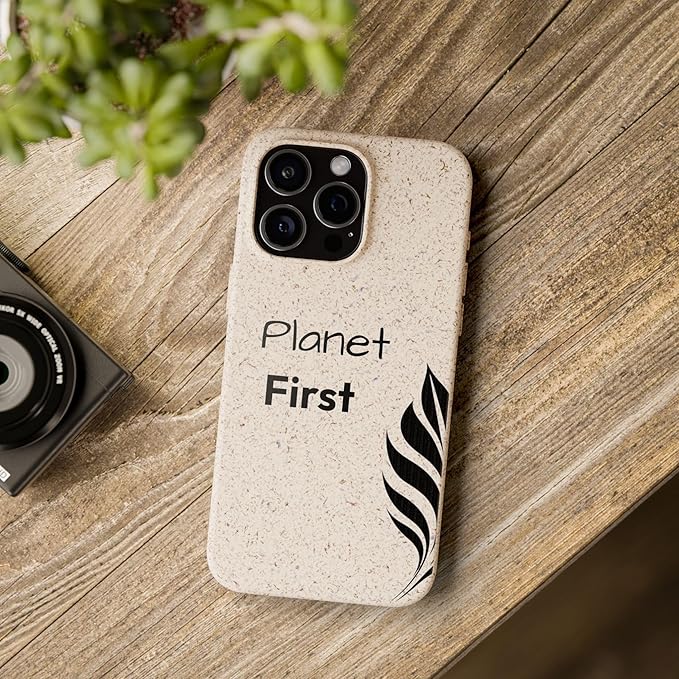 Eco-Friendly Biodegradable Phone Case - Planet First, Compatible with iPhone 16, 15, 14, & Samsung 22, 21, 20, All Versions