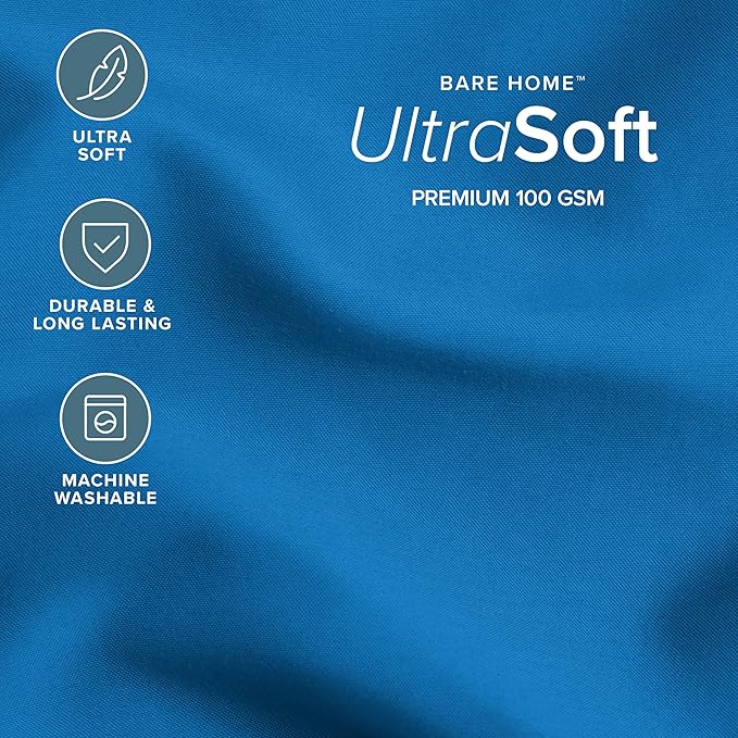 Bare Home Comforter Set - Twin/Twin Extra Long Size - Ultra-Soft - Goose Down Alternative - Premium 1800 Series - All Season Warmth (Twin/Twin XL, Medium Blue)