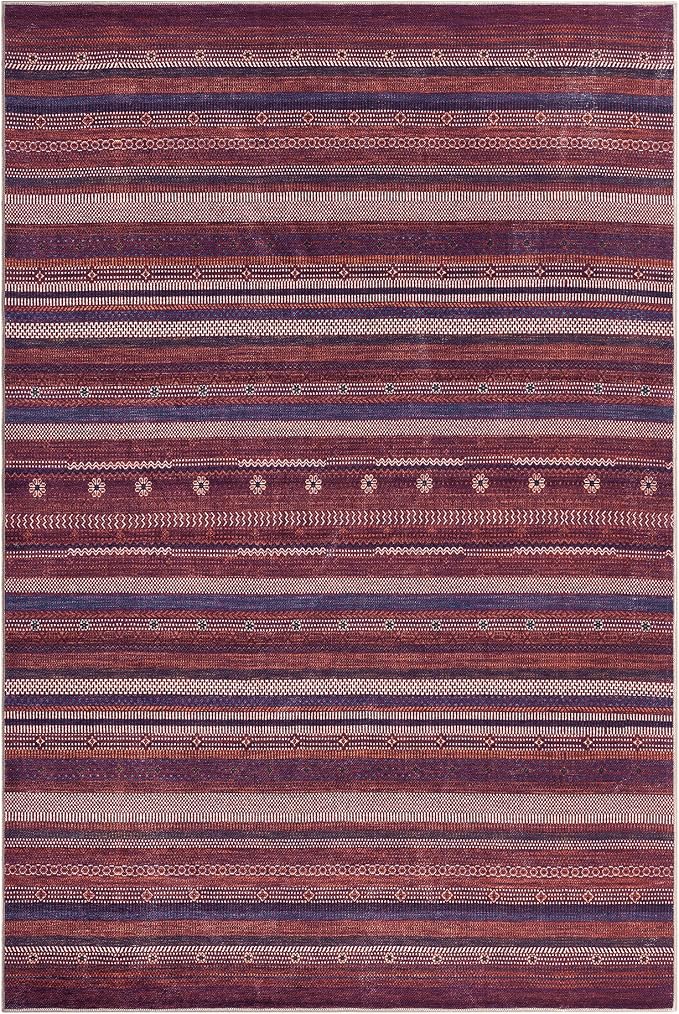 Keen Home Design 10x14 Rug - Machine Washable Area Rug with Non-Slip Backing, Ideal for Living Room, Dining Room, Bedroom - Vintage, Easy Clean, Durable, Low Pile Rug - (9'7" x 14')