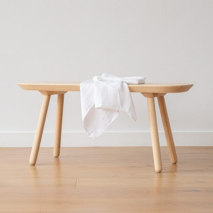 LinenMe Washed Waffle Hand and Guest Towels, 20" x 28", Optical White