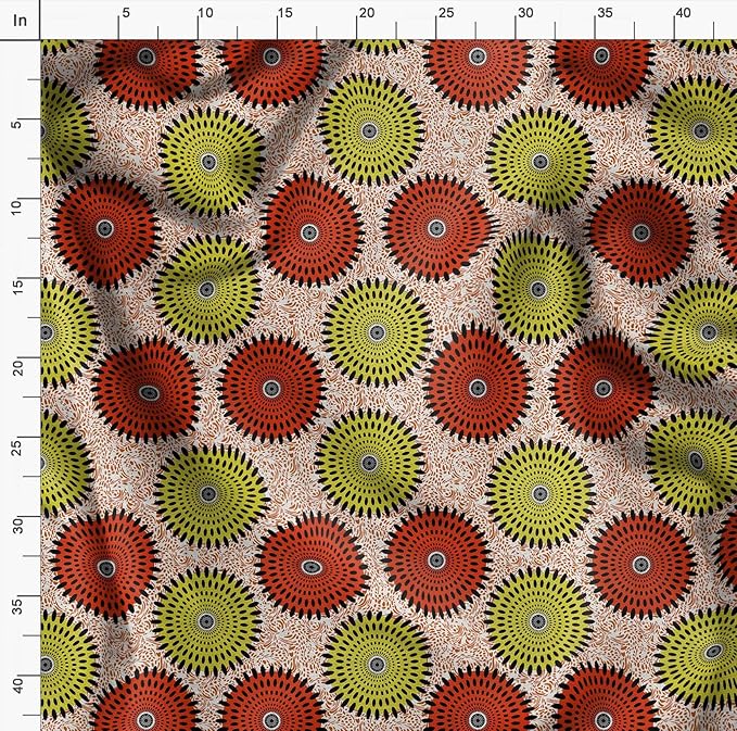 Soimoi Tribal Print - Green, Viscose Rayon Fabric Material - 42 Inch Wide, 1 Yard, Unstitched Material for Dresses, Blouses, Skirts, Sleepwear, Kids Clothing