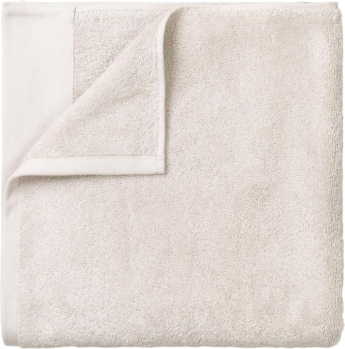 Blomus Riva Organic Terry Cloth Sauna Towel Bath Sheet - Moonbeam (Cream) - 100x200cm / 39x79in