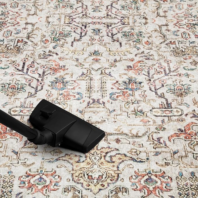 Keen Home Design 30"x144" Rug - Machine Washable Runner Rug with Non-Slip Backing, Ideal for Hallway, Entryway, Kitchen, Laundry Room - Vintage, Easy Clean, Durable, Low Pile - (2'6" x 12')