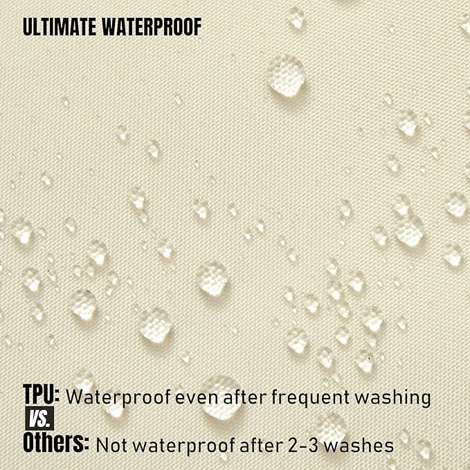 Ultimate Waterproof Fabric Shower Curtain or Liner, Breathable TPU & Machine Washable, Use for Bath Tub/Stall in Home and Hotel, Sand, 72"x72"