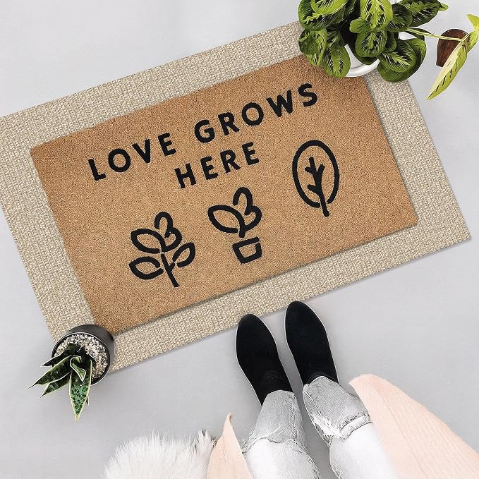 EARTHALL Small Area Rug 2x3 Ft Washable Rugs for Entryway Non Slip Braided Throw Rugs with Rubber Backing Door Mat Indoor Outdoor Entrance Cotton Woven Carpet for Kitchen Foyer Front Door, Send/Beige