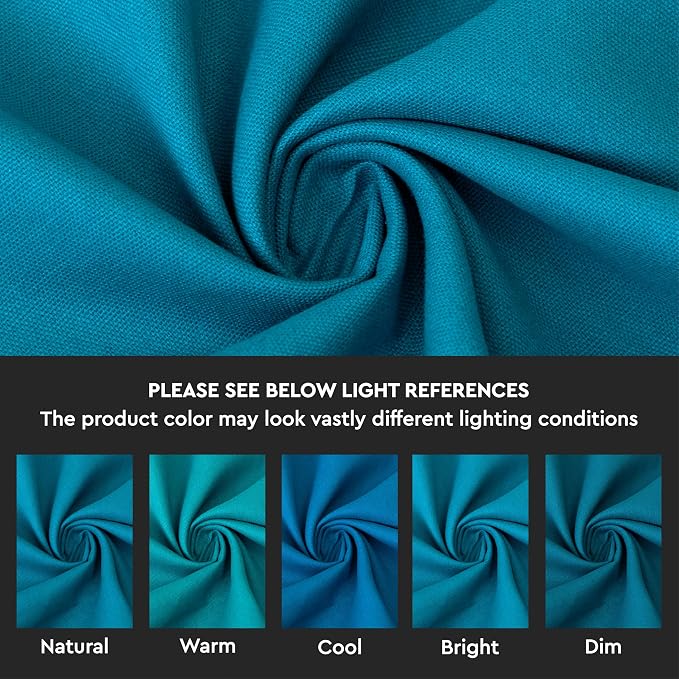 Encasa XO Throw Pillow Covers 24x24 in Set of 2 Azul Blue | No Inserts | Cotton Pillow Covers for Living Room, Bed, Sofa, Couch | Decorative Cushion Covers with Improved Zipper