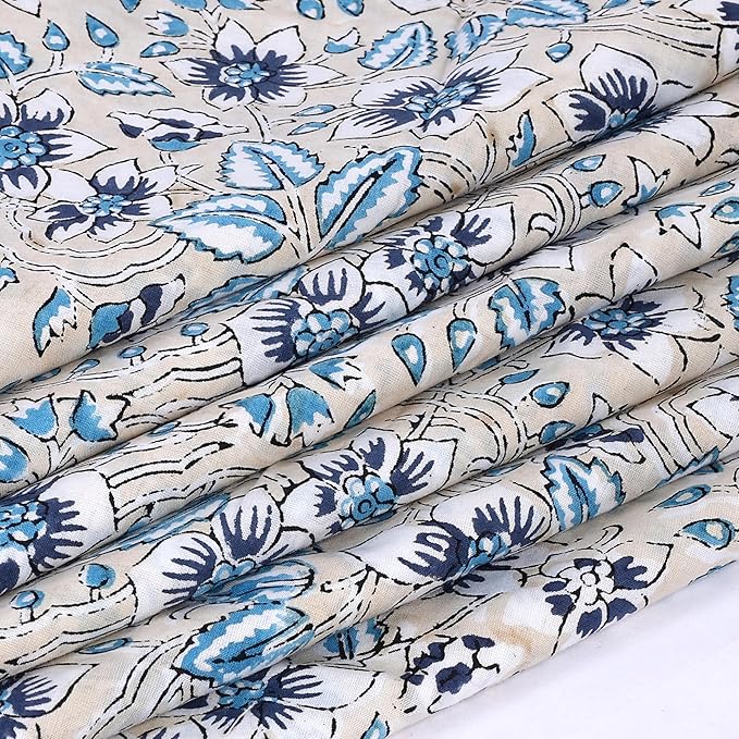 The Home Talk 100% Cotton Fall Cloth Designer Dinner Napkins, Handblock Print, Washable Durable Linen for Everyday Use Wedding Parties Outdoors Thanksgiving I 18 X 18 Inches I Set of 6 | Uday