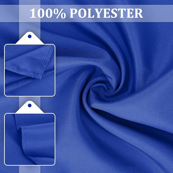 SuperO Set of 120 Cloth Napkins 17 x 17 Inch, Polyester Solid Washable Dinner Napkins with Hemmed Edges,Great for Restaurant, Wedding and Party(Royal Blue)