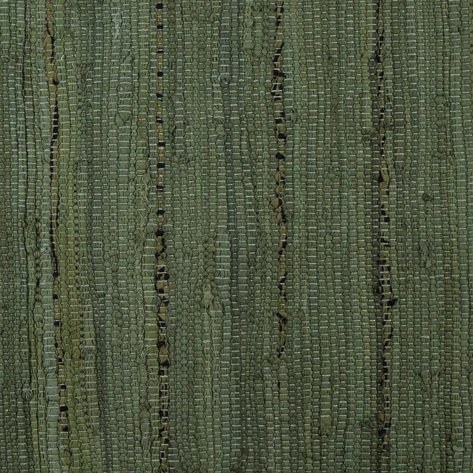 DII Chindi Home Collection Handwoven Multicolor Area Rag Rug, Runner, 2' 3" x 6', Olive Green
