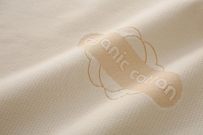 2-Pack Deluxe Waterproof Organic Cotton Pillow Protectors Queen Size - Certified Organic, Zippered Encasement, Ultra-Soft Knit Fabric, Thick 280 GSM Cotton