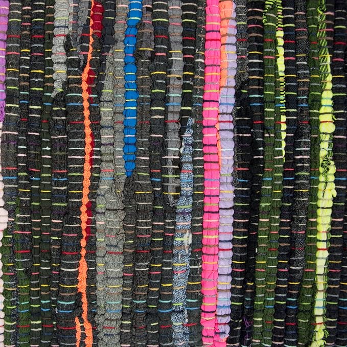 DII Chindi Home Collection Handwoven Multicolor Area Rag Run, 4x6