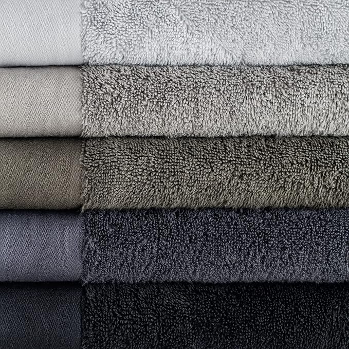 Blomus Riva Organic Terry Cloth Hand Towel - Magnet (Charcoal) - Set of 2-30x50cm / 12x20in
