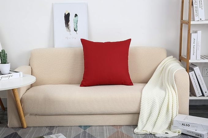 TangDepot 2-Pack Cotton Throw Pillow Covers 20x20 Gold Yellow | 100% cotton, same-color zip, machine wash & air dry. For living room, bedroom, office, car. 42 colors, 574 sizes. Cover only.