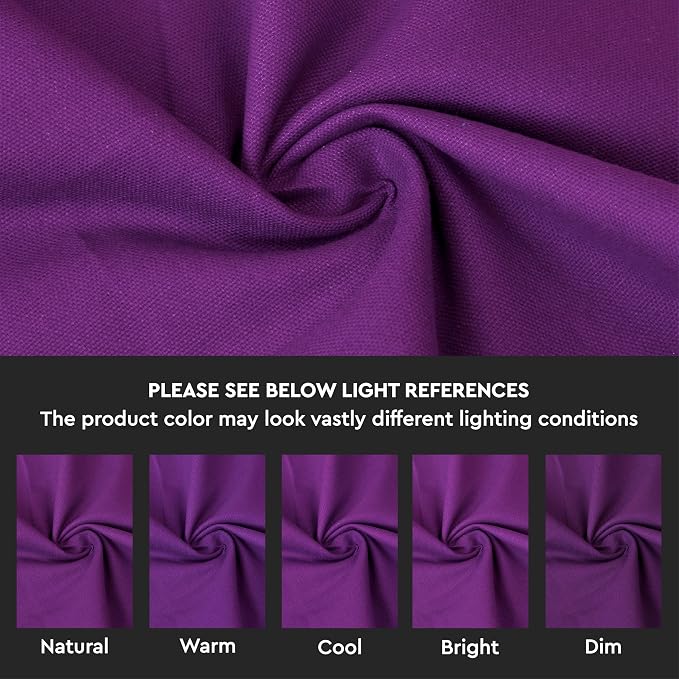 Encasa XO Throw Pillow Covers 16x16 in Set of 4 Purple | No Inserts | Cotton Pillow Covers for Living Room, Bed, Sofa, Couch | Decorative Cushion Covers with Improved Zipper
