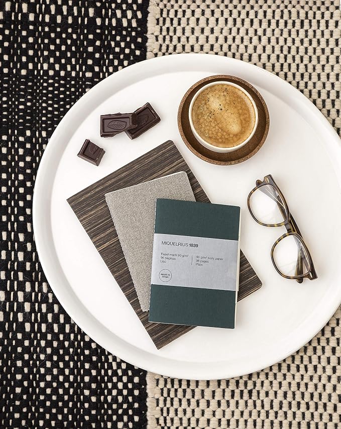 Miquelrius - Recycled Notebook, Wood Look Paper Cover, A6 Size, 105 x 148 mm, 96 Smooth Pages of 90 g/m² Ivory, Wood Design