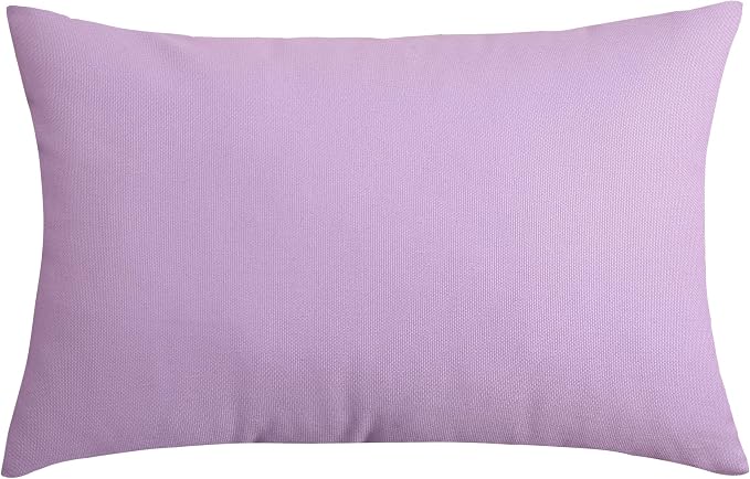TangDepot 100% Cotton Solid Throw Pillow Cover 12x18 Light Purple Lavende | 100% cotton, same-color zip, machine wash & air dry. For living room, bedroom, office, car. 42 colors, 77 sizes. Cover only.