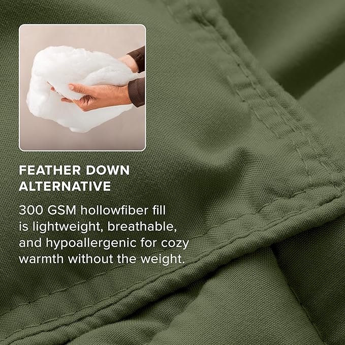 Bare Home Comforter Set - Oversized King Size - Ultra-Soft - Goose Down Alternative - Premium 1800 Series - All Season Warmth (Oversized King, Cypress)