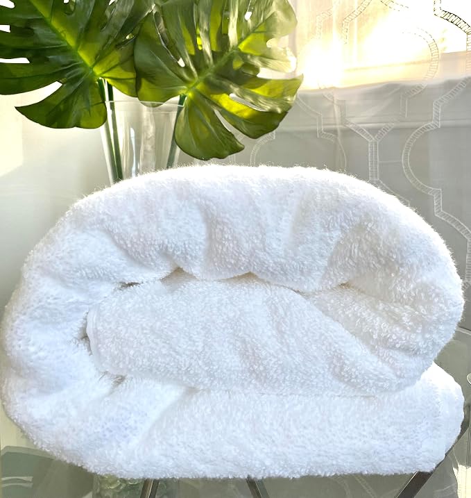 Purely Organic Bliss 100% Organic Cotton Bath Towel (White, 2)