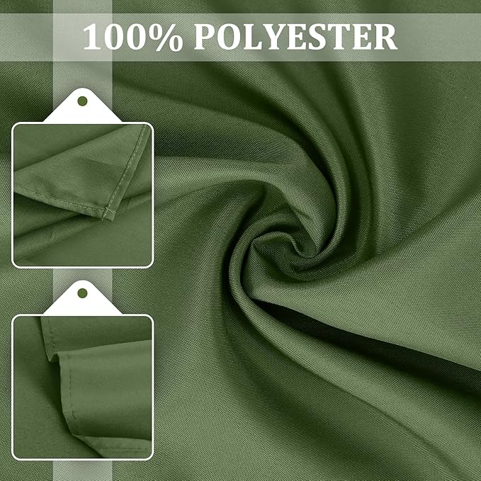SuperO Set of 120 Cloth Napkins 17 x 17 Inch, Polyester Solid Washable Dinner Napkins with Hemmed Edges,Great for Restaurant, Wedding and Party(Willow)