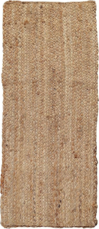 THE BEER VALLEY Jute Braided Table Runner 13x36 Inches - Natural | Reversible Runners for Wedding Parties, Kitchen, Dining Décor - Farmhouse Small Rattan Table Mat for Outdoor & Indoor Use