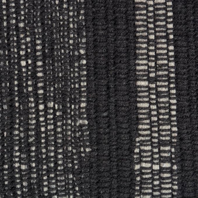DII Variegated Recycled Yarn Modern Edge Stripe, 2x3', Gray
