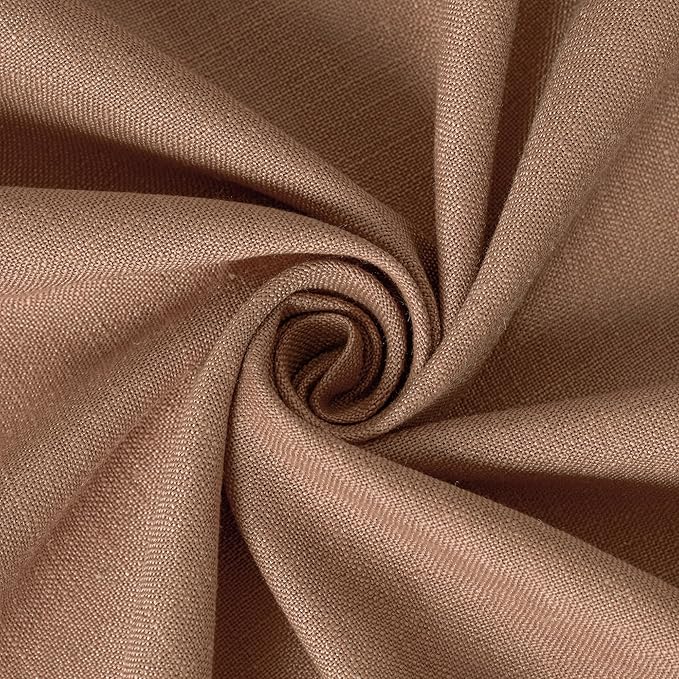 NICETOWN Terracotta Linen Curtains 84 inch Long 2 Panels Set, 55" Wide Thick Flax Linen Blend Organic Home Decor Rod Pocket & Back Tab with Light Filtering for Bedroom/Living Room