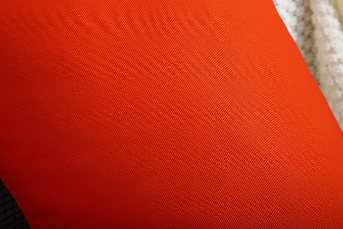 TangDepot Handmade Decorative Solid 100% Cotton Canvas Throw Pillow Covers/Pillow Shams, (14" x14" , Red Orange, 1 Count (Pack of 1)) | 100% cotton, same-color zip, machine wash & air dry. For living room, bedroom, office, car. 42 colors, 167 sizes. Co...