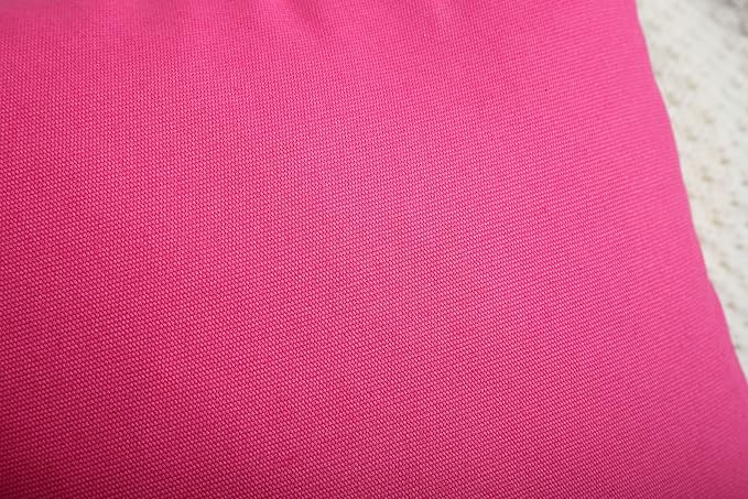 TangDepot Handmade Decorative Solid 100% Cotton Canvas Throw Pillow Covers/Pillow Shams, (12"x18", Hot Pink), 1 Count (Pack of 1) | 100% cotton, same-color zip, machine wash & air dry. For living room, bedroom, office, car. 42 colors, 73 sizes. Cover o...