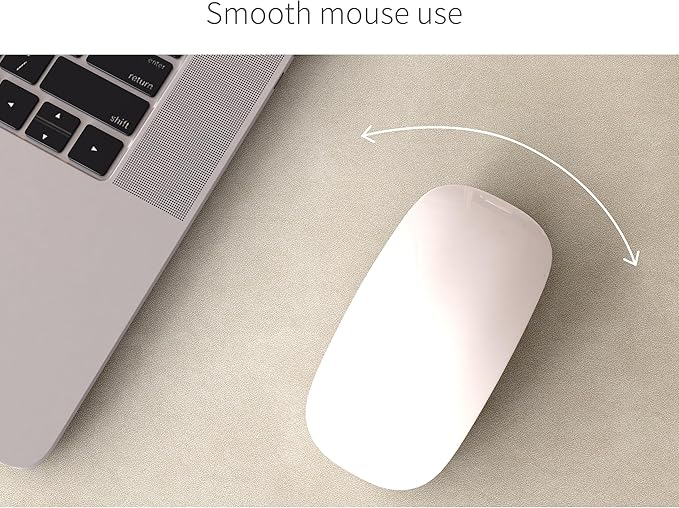 RENMTURE Dual-Sided Large Desk Pad, Faux Leather Natural Cork Mouse pad, Desk Accessories Protector, for Office and Home Work (Golden,36"x17")