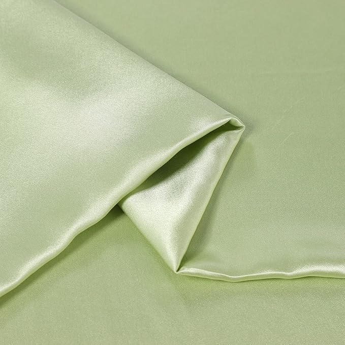 uxcell 1 Pack 100% Charmeuse Pure Silk Pillowcase for Hair and Skin, 350TC 19 Momme Soft Breathable Pillow Case with Hidden Zipper, Fruit Green Silk Pillowcase Travel (14x20inch)