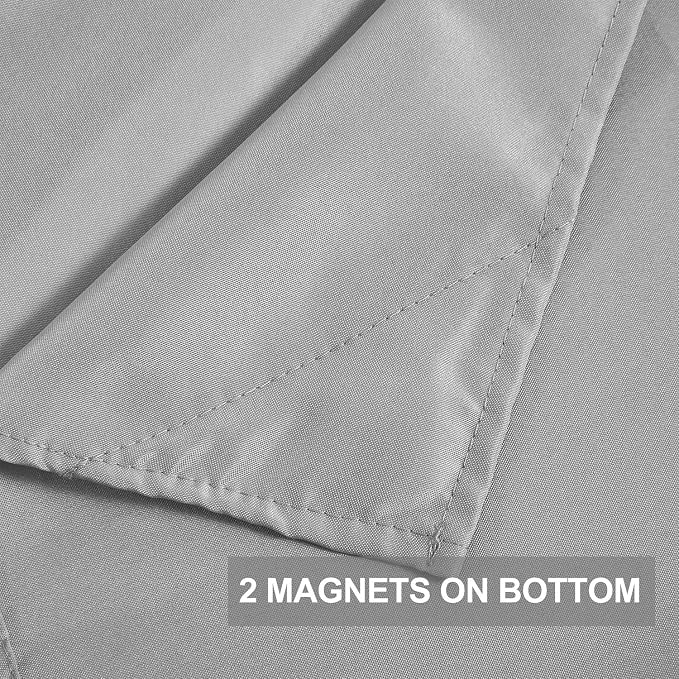Barossa Design Fabric Snap-in Liner 70" W x 54" H - Hotel Style Removable Replacement Inner Liner, Machine Washable & Water Repellent - Gray, 70x54