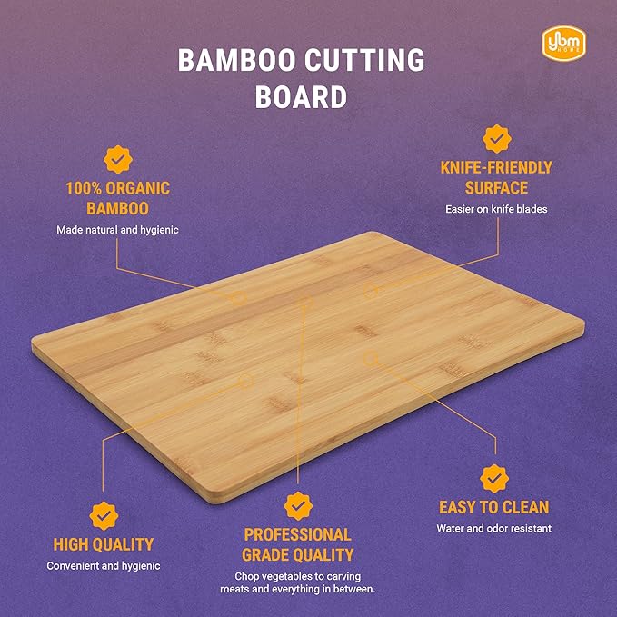 YBM HOME Bamboo Rectangle Cutting Board, Small