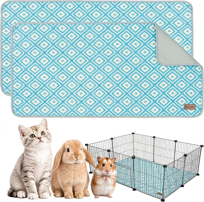Washable Pee Pads for Dogs , 2 Pack Ultra-Absorbent Reusable Puppy Pads with Waterproof & Non-Slip Backing, Leak-Proof Protection for Dog Training , Crates , Whelping & Playpens ( 24x48 )