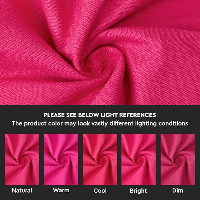 Encasa XO Throw Pillow Covers 18x18 in Set of 2 Hot Pink | No Inserts | Cotton Pillow Covers for Living Room, Bed, Sofa, Couch | Decorative Cushion Covers with Improved Zipper