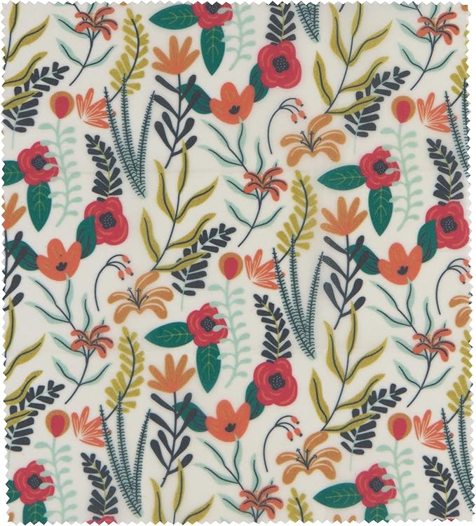 Ecologie Reusable Beeswax Food Storage Wrap Floral Print Set of 3 sizes