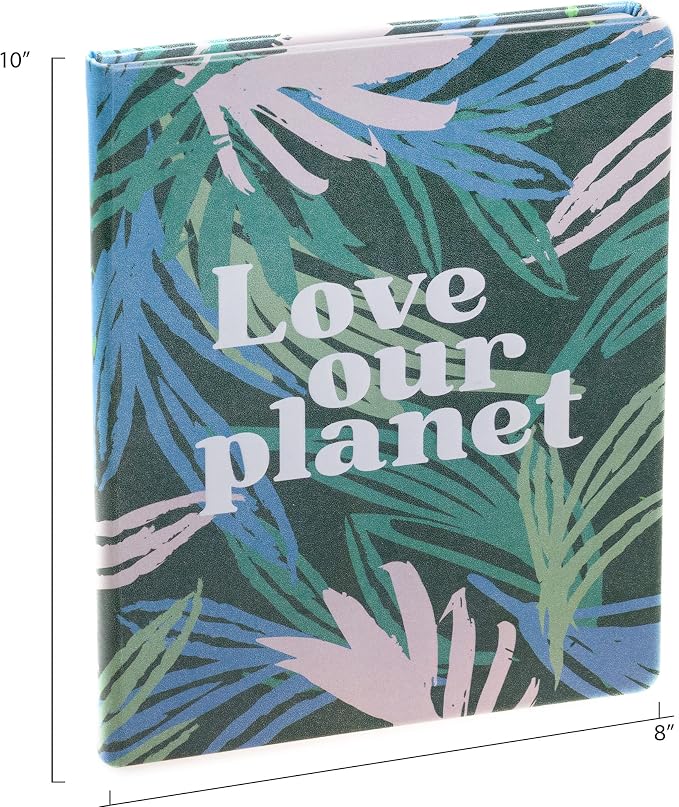 Eccolo Large Recycled Lined Journal Notebook with “Love Our Planet” Embossed Hardcover, 256 Ruled Pages, Eco Friendly with Premium Recycled Paper, (8 x 10 inches)