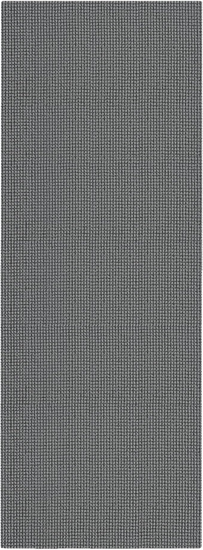 EARTHALL Woven Runner Rug 2x6 Ft Washable Runners for Hallways Cotton Non Slip Rubber Backed Kitchen Runner Braided Indoor Floor Carpet for Entryway, Hallway, Kitchen, Bedroom, Dark Gray