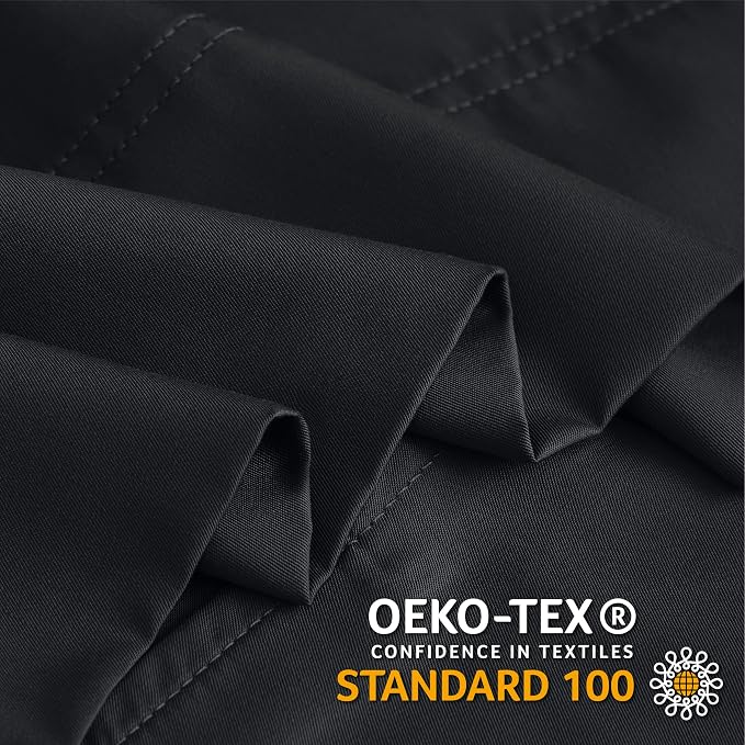 BEDELITE Pillow Cases Queen Size Set of 2, Rayon Derived from Bamboo, Cooling Pillow Cases for Hot Sleepers & Night Sweats, Breathable and Silky Soft Envelope Pillowcases(Black, 20"x30")